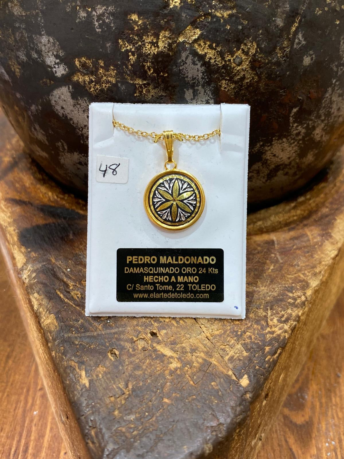 Colgante Flor Nº3 de Oro 24kt