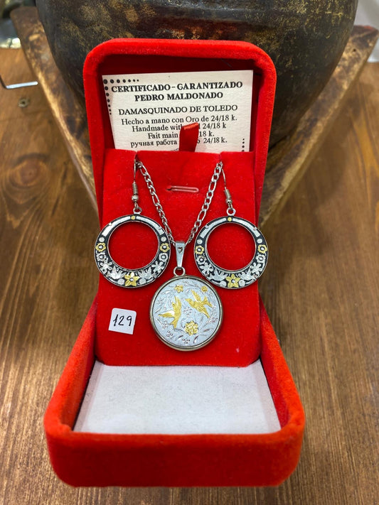Juego Paloma Pendientes y Colgante