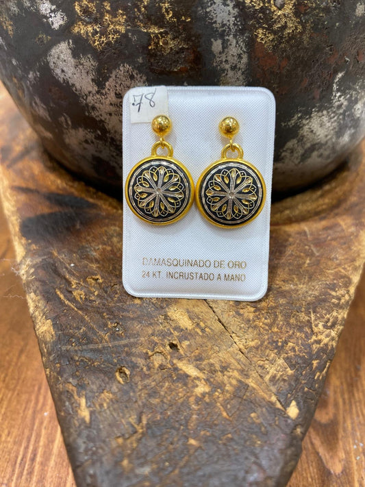 Pendientes Flor de Oro 24kt