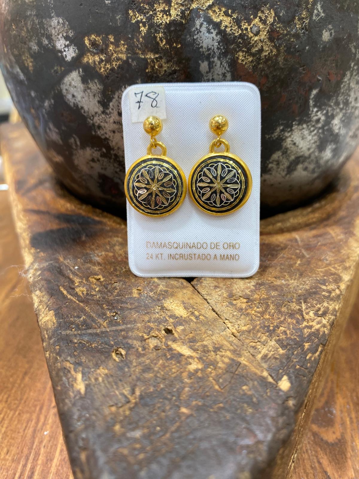 Pendientes Flor de Oro 24kt Nº2