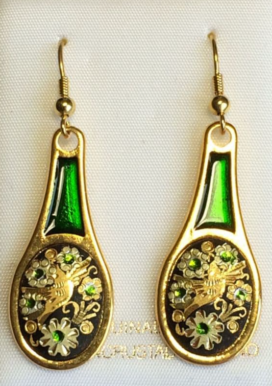 PENDIENTES DAMASQUINADOS A MANO Ref: 4