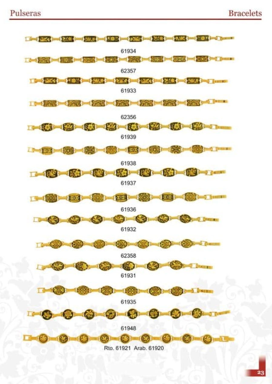 PULSERAS nº2, con damasquinado de Toledo en oro