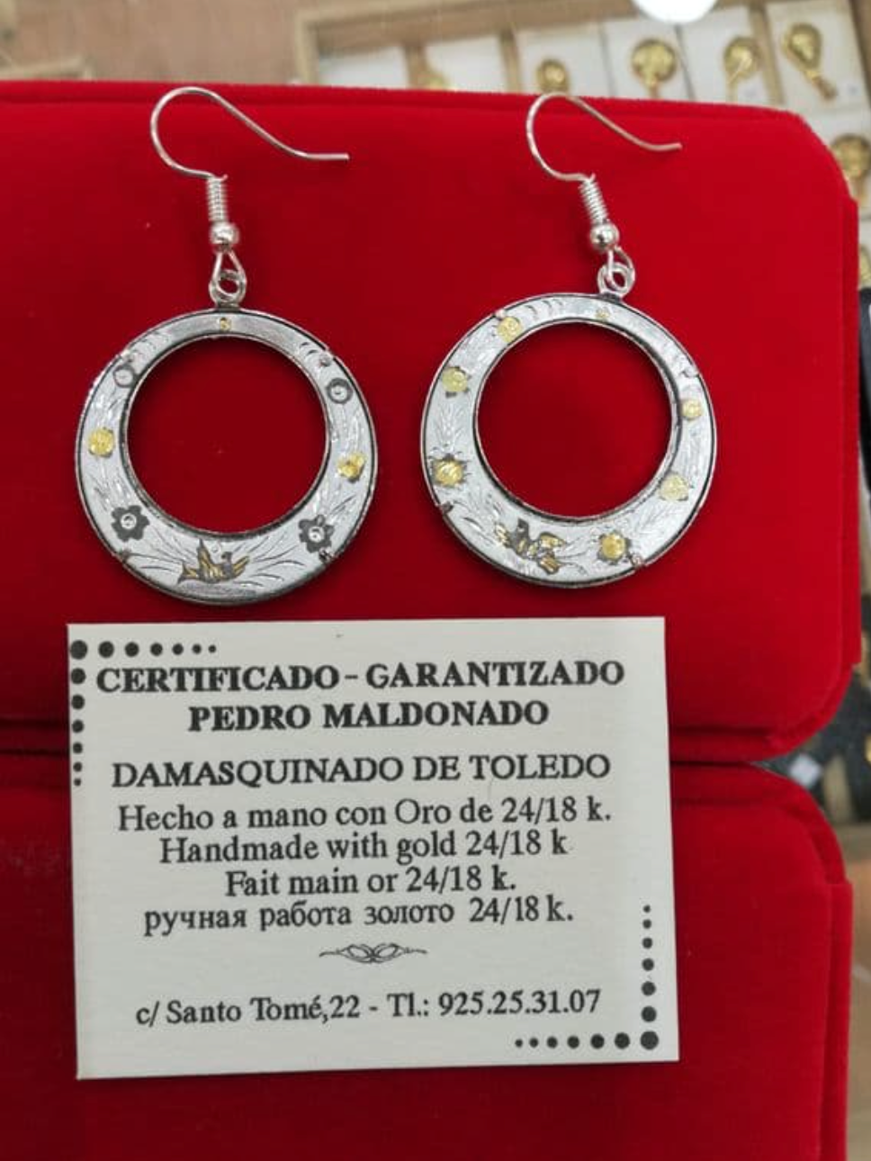 Pendiente de Aro Oro y plata