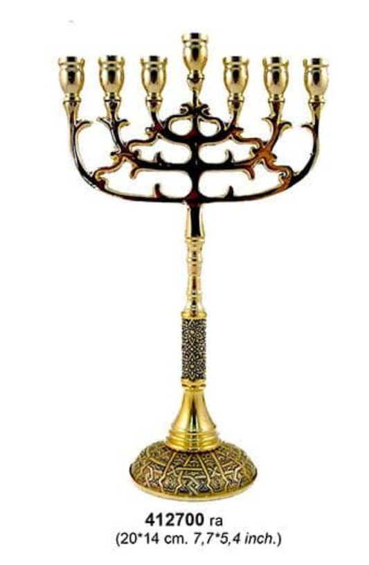 MENORAH con damasquinado de Toledo en oro. Ref: 412700