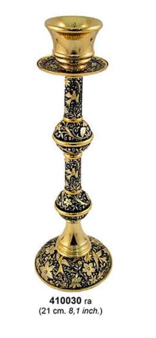 CANDELABRO damasquinado de oro. Ref: 410030