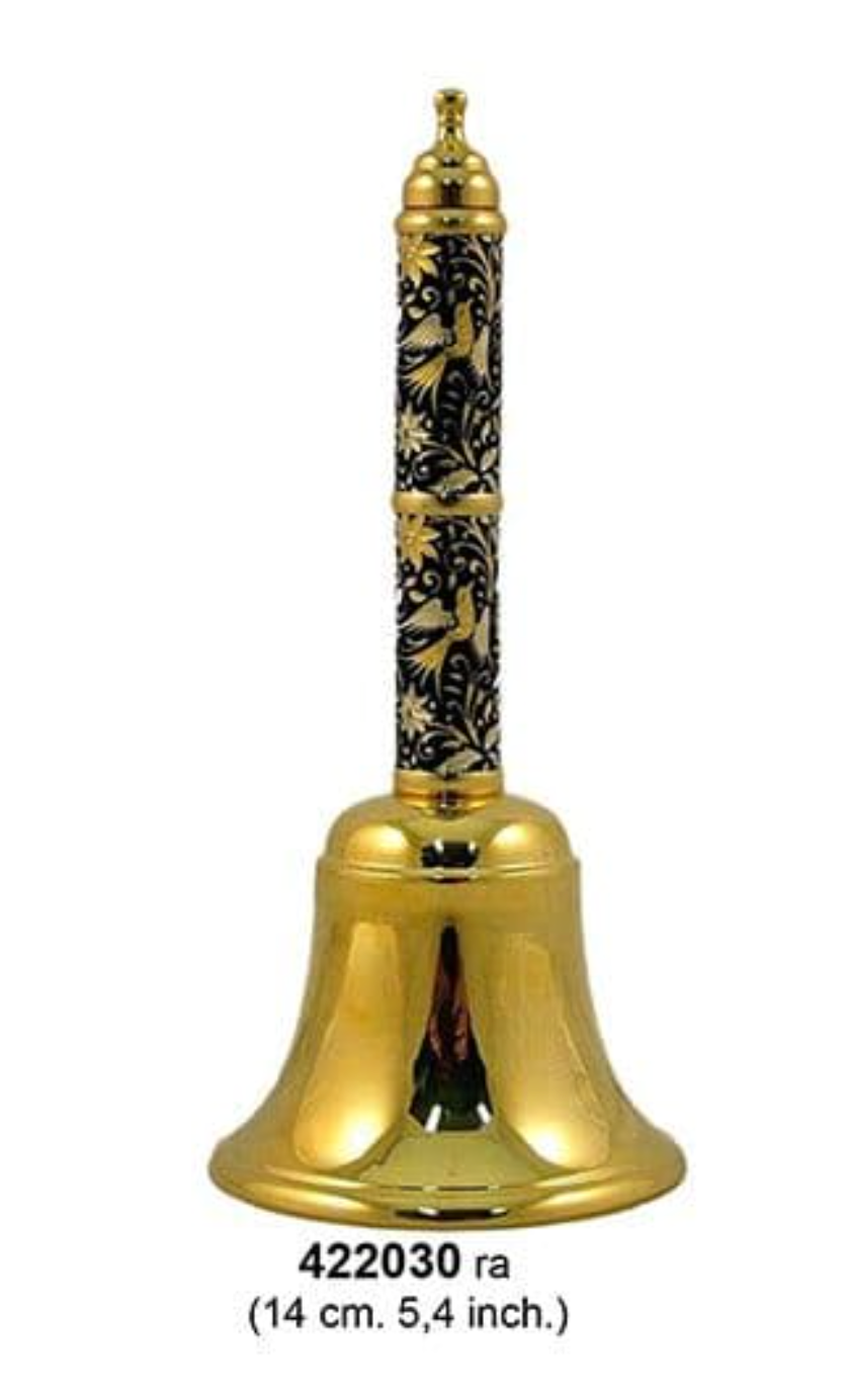 CAMPANA EN BRONCE, con damasquino de Toledo en oro. Ref: 422030