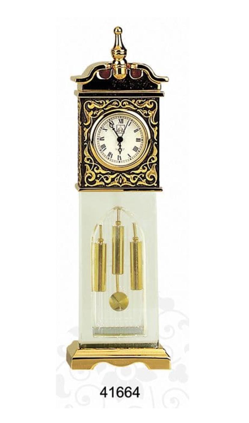 Reloj en miniatura, acristalado, modelo B-1, decorado árabe, damasquinado en oro. Ref: 41664