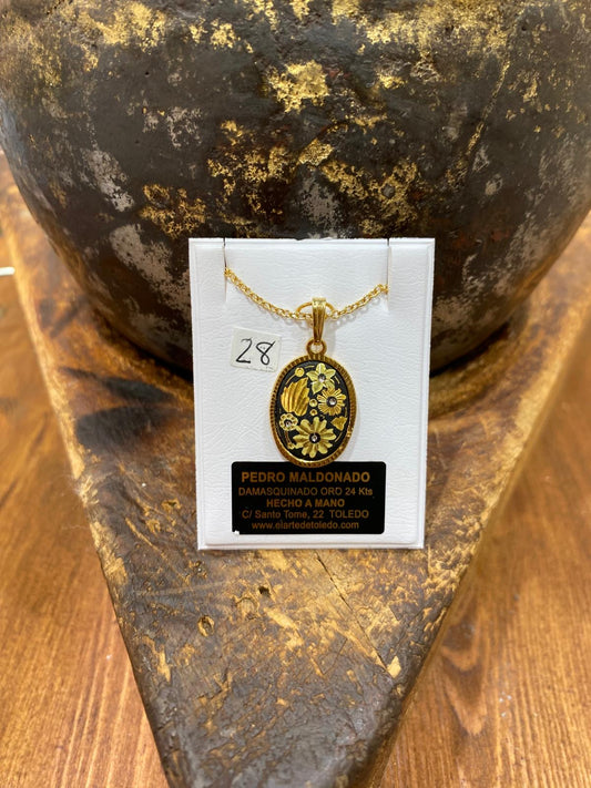 Colgante Flores de Oro 24kt
